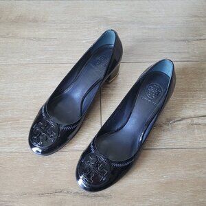 Tory Burch Black Patent Amy Pumps